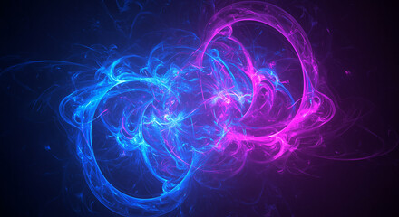 Abstract Blue and Purple Swirling Energy Forms image