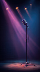 Microphone Stand created with Generative AI Technology, ai, generative