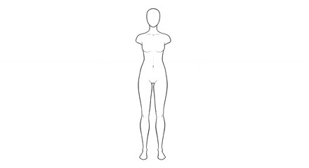 Simple fashion mannequin outline
