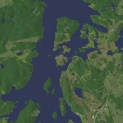 3D illustration of city and urban in Saynatsalo Finland