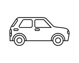 Fototapeta premium Car Vehicle Outline Vector Icon. Isolated illustration