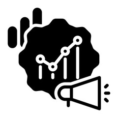 sales icon, glyph icon style