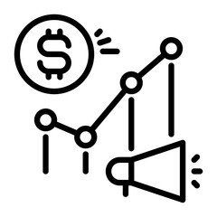 marketing icon, line icon style