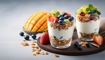 yogurt parfait yogurt granola fruit