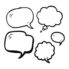 set of speech bubbles