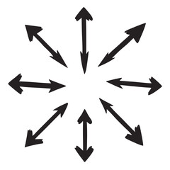 red and black arrows
