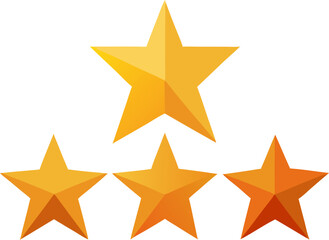 Obraz premium Customer review stars: vector star ratings, half‑star version with white background