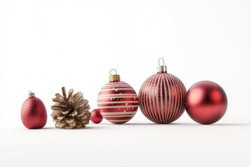Vibrant Color Image of Playful Holiday Surprises Isolated on White Background, Depth of Field