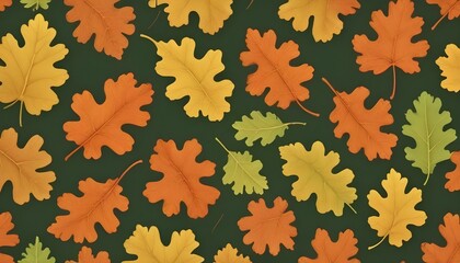 Watercolor-style autumn leaves pattern, perfect for harvest season designs