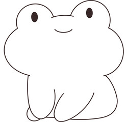 A frog sitting quietly