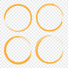 Black Red Zen Circle Brush Logo, Sign, Icon Vector Design Illustration. Circle Brush Zen, Sign, Icon Set Vector Illustration Template. 