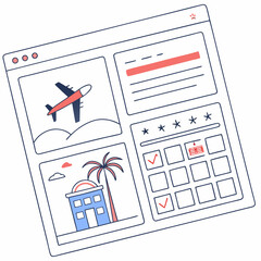 Online travel booking website interface design