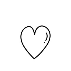 手描きのシンプルなハートのアイコン