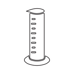 Graduated cylinder line icon