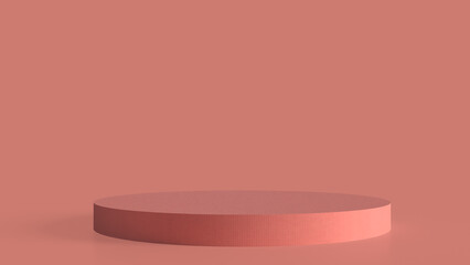The Pink podium for Advertising or present concept 3d Rendering.
