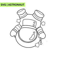 A playful astronaut illustration of a cute astronaut floating with a space puppy, embodying joy and companionship in a bright and engaging way.