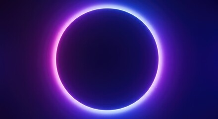 Abstract neon circle graphic