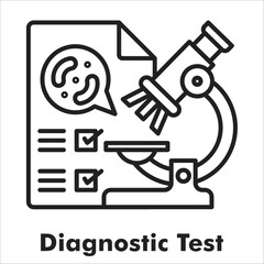 Diagnostic Test Outline Icon