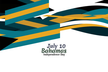 Independence Day of Bahamas vector illustration. Suitable for greeting card, poster and banner.