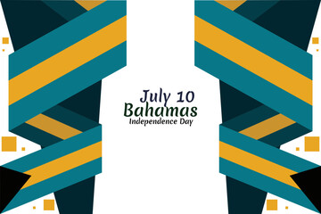 Independence Day of Bahamas vector illustration. Suitable for greeting card, poster and banner.