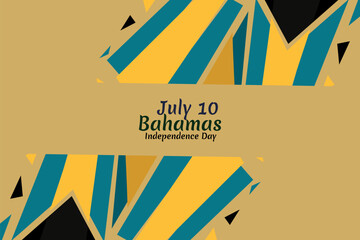 Independence Day of Bahamas vector illustration. Suitable for greeting card, poster and banner.