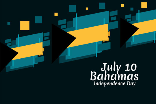 Independence Day of Bahamas vector illustration. Suitable for greeting card, poster and banner.