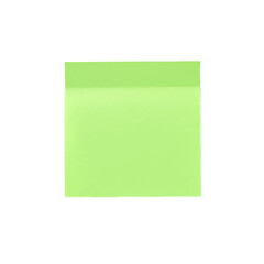 green rectangle reminder paper note isolated on white background 