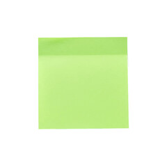 green rectangle reminder paper note isolated on white background 