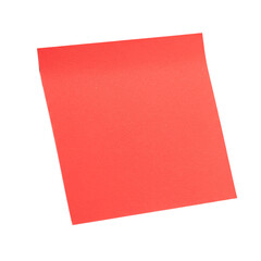 red rectangle reminder paper note isolated on white background 