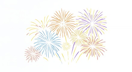 Pastel fireworks explosion graphic design