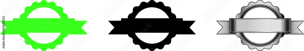 Poster isolated silver badge vector graphic design element for product label or certificate design use 100 
