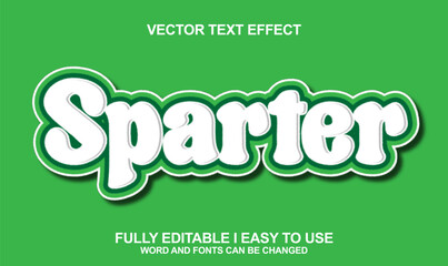 Sparter editable text typography with green background