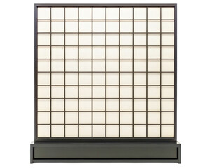 Large rectangular grid panel with light squares and dark frame on a transparent background