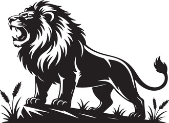 Fototapeta premium Set of Wild and Domestic Animal Silhouettes for Nature Illustrations