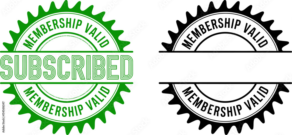 Poster Subscribed membership valid seal vector graphic design element for business and marketing purpose editable stock vector illustration