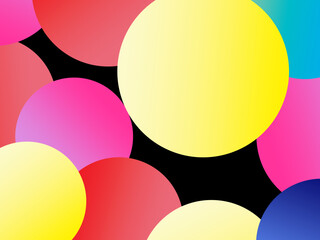 Colorful realistic flowing shiny balls background. Abstract colorful 3d ball pattern. Colorful balloon pattern background with artistic digital concept.