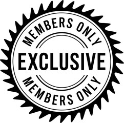 Exclusive members only access pass vip club membership badge vector graphic design element template editable stock vector illustration
