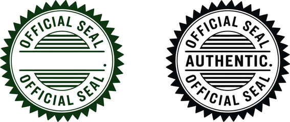 Obraz premium Official seal authentic vector illustration for logo design and certificate of quality design asset editable stock vector illustration