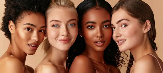 Diverse women embracing natural beauty and inclusivity