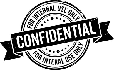 Confidential stamp vector graphic for internal use only private information and secret document concept design editable stock vector illustration