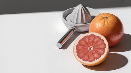 Fresh grapefruit juicer citrus fruit healthy breakfast