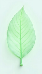 Obraz premium green leaf on a white background