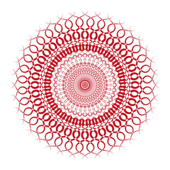 Crimson Red Mandala of Inner Harmony