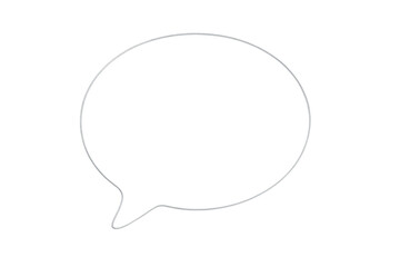 Transparent speech bubble hovering against neutral backdrop, representing communication, dialogue, and messaging potential