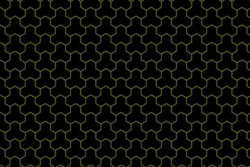 Abstract Geometric Honeycomb Pattern Seamless Olive Green Hexagon Design on Black Background - Perfect for Textures, Wallpapers, and Digital Art