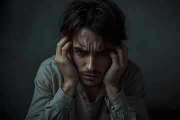 Discrimination, loneliness, mental health or depression concept