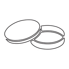 Petri dish line icon