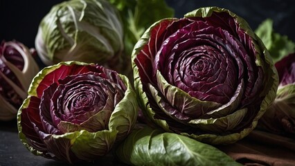 Obraz premium fresh red cabbage