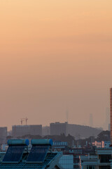 guangzhou skyline at sunset