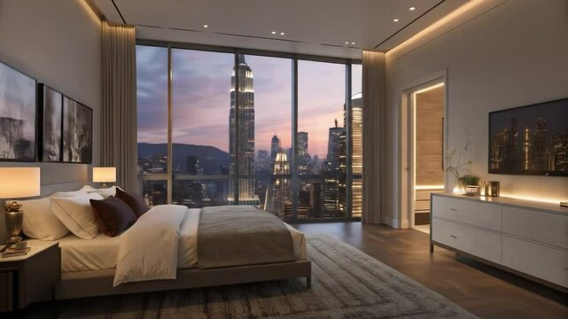 Luxury bedroom interior design ideas modern apartment with city view hotel suite decor inspiration design trends